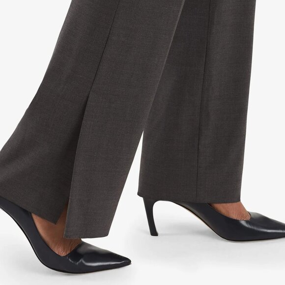 MM Lafleur Gray Melange The Clooney Trouser Pants Tropical Wool - Picture 2 of 12